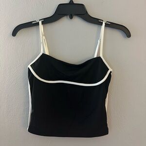 Princess Polly Maidenwell Contrast Black Top